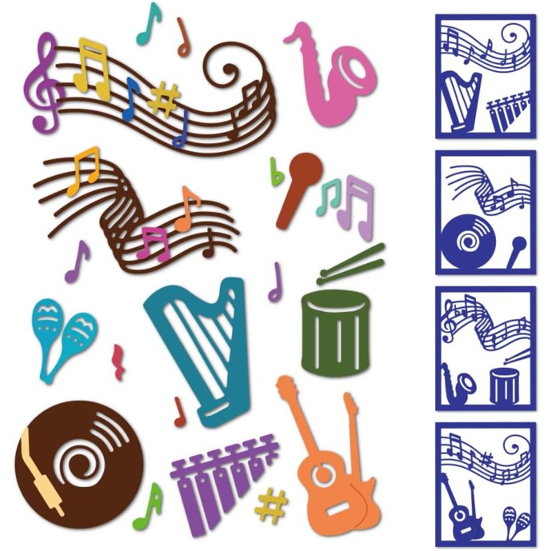 Blank Sheet Music Notebook - 2pcs 27 Styles Musical Note Cutting