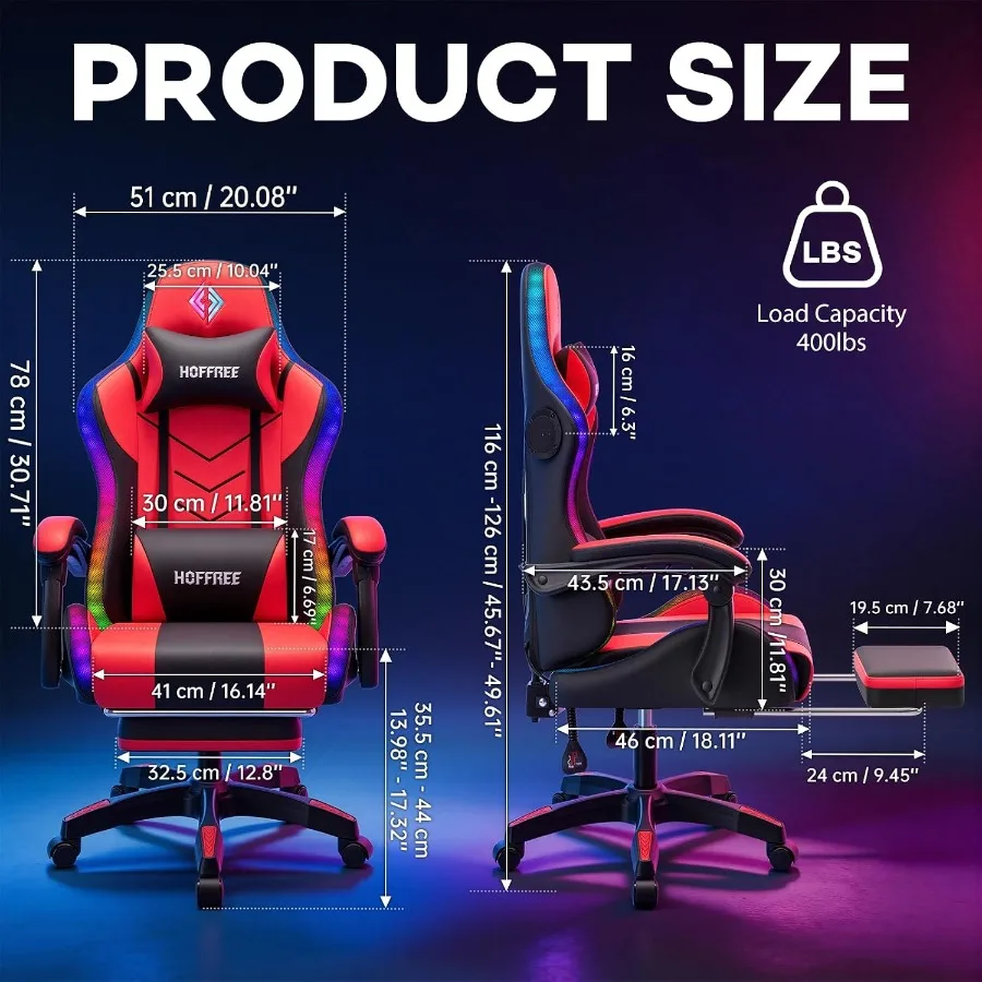 RGB Gaming Chair with Speakers - Music 评论和价格