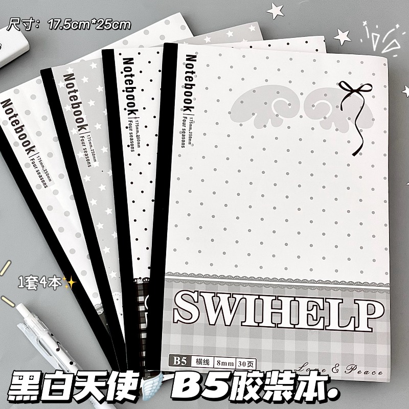 4 Packs of Black and White Ang - Blank Sheet Music Notebook 评论和价格