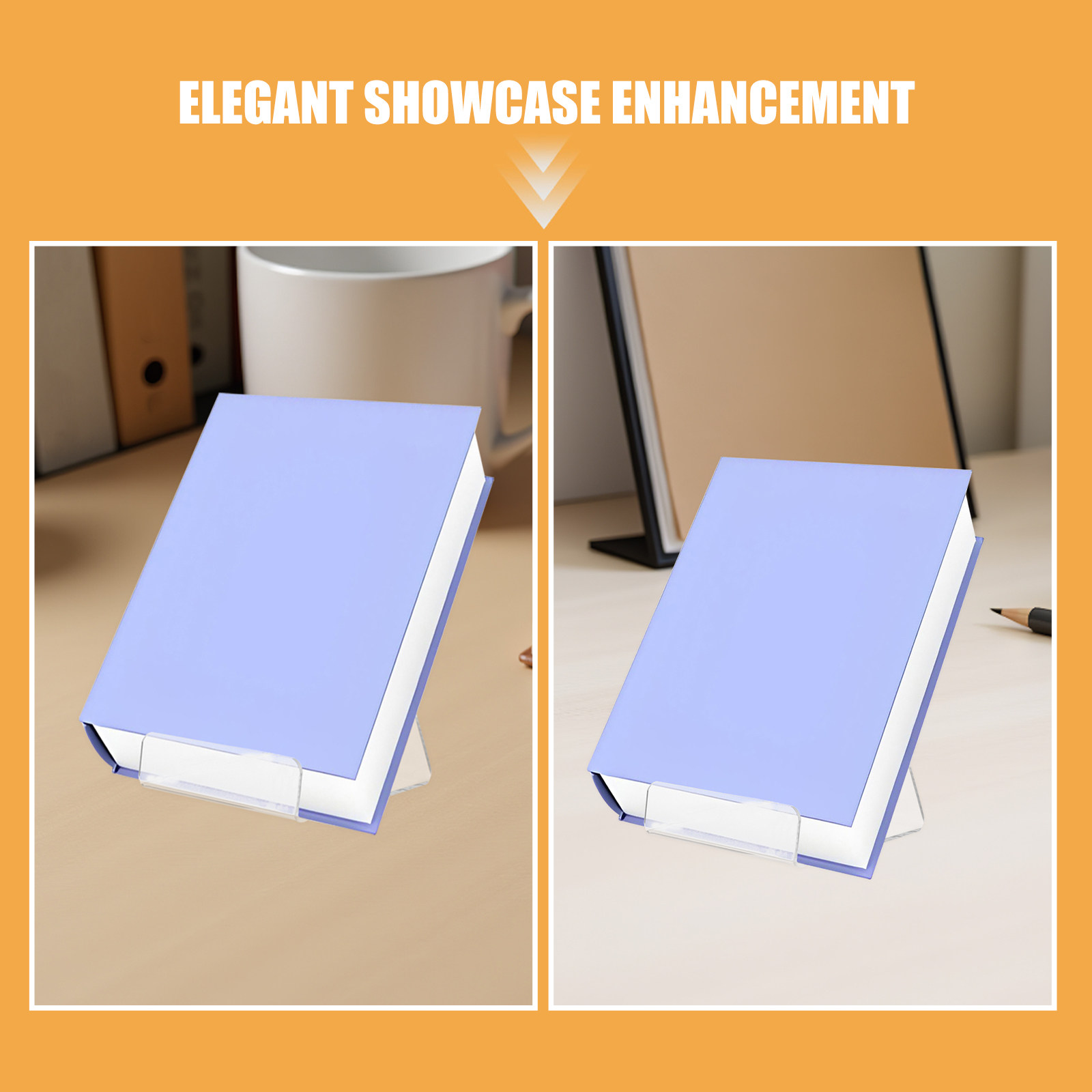 6 Pcs Acrylic Book Display Rac - Clear Acrylic Book Stand Holder 评论和价格
