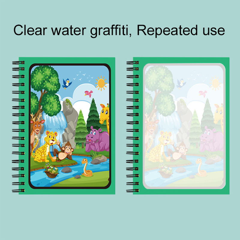 Magic Water Book with Pen Part - Reusable Water Magic Coloring Book 评论和价格