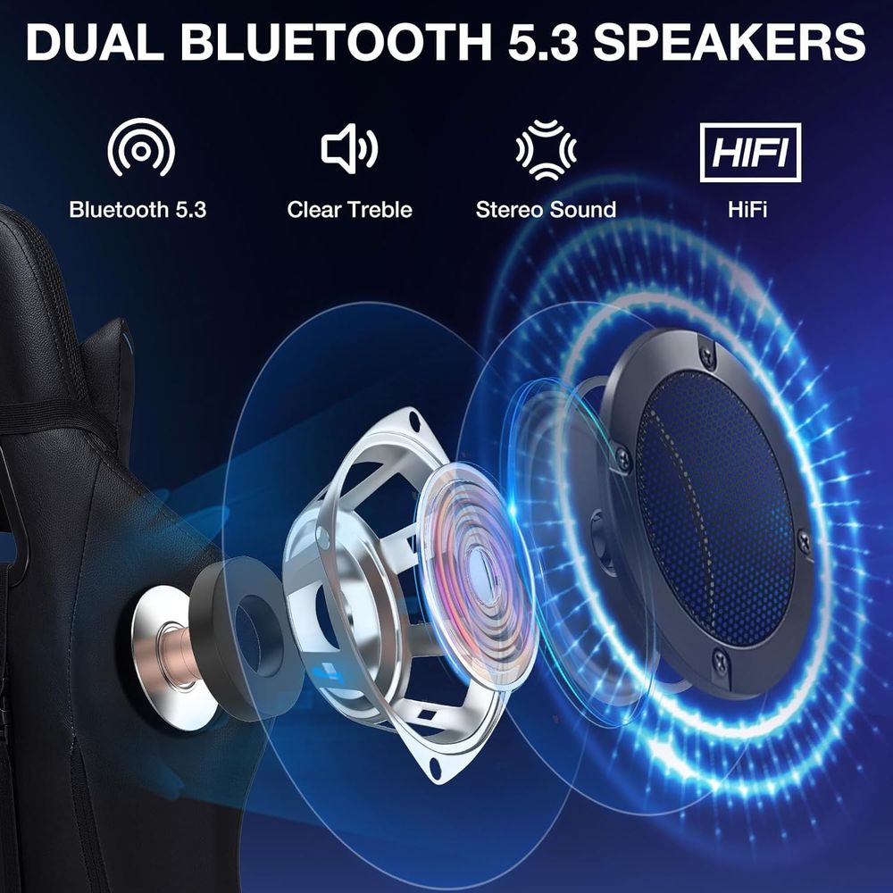 RGB Gaming Chair with Bluetoot - Music 评论和价格