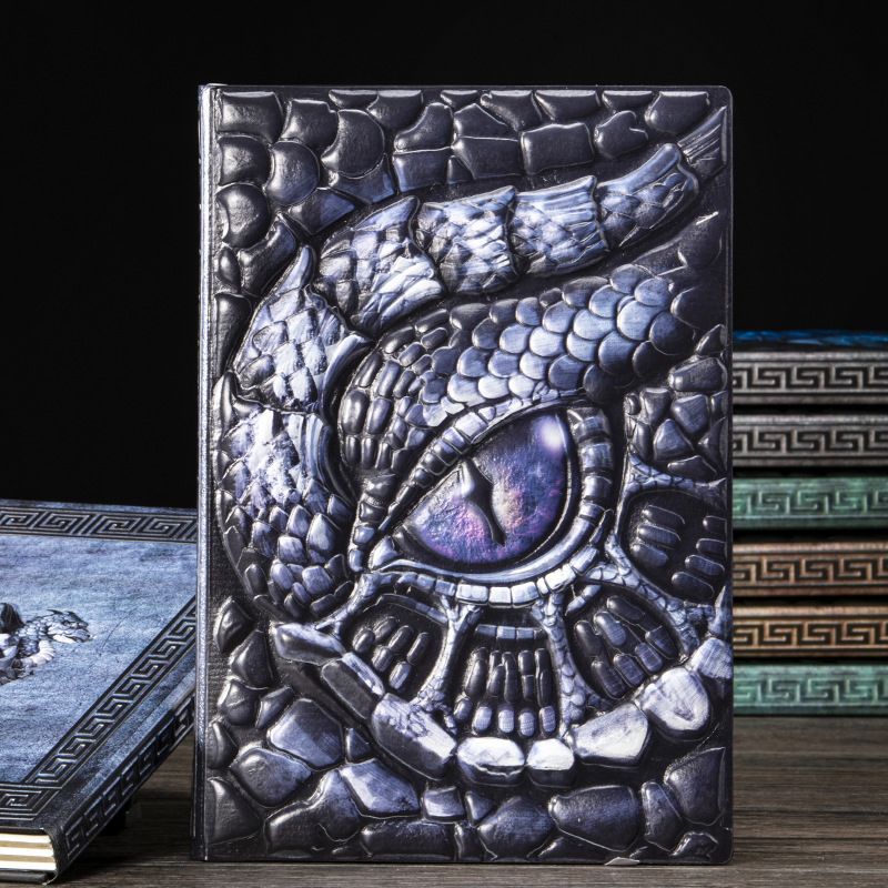 A5 3D Embossed Dragon Eye Note - Vintage Leather Journal Notebook 评论和价格